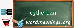 WordMeaning blackboard for cytherean
